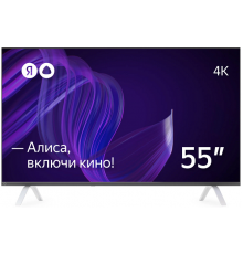 55" Телевизор Яндекс с Алисой 55" (YNDX-00073) 4K Ultra HD, 60 Гц, LED, YaOS