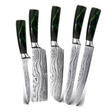 Набор ножей Spetime 5шт волшебный зеленый
